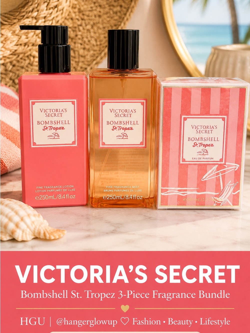 Victoria’s Secret Bombshell St. Tropez 3PC Fragrance Gift Set New Sealed
